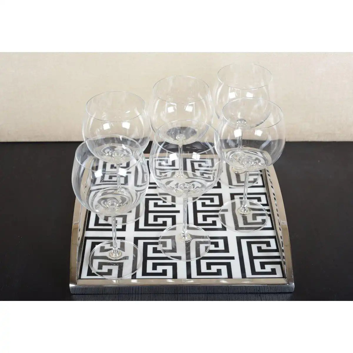 SCHWARZWEISSES RECHTECKIGES TABLETT 30X30X6CM - HomeDesign Knaus