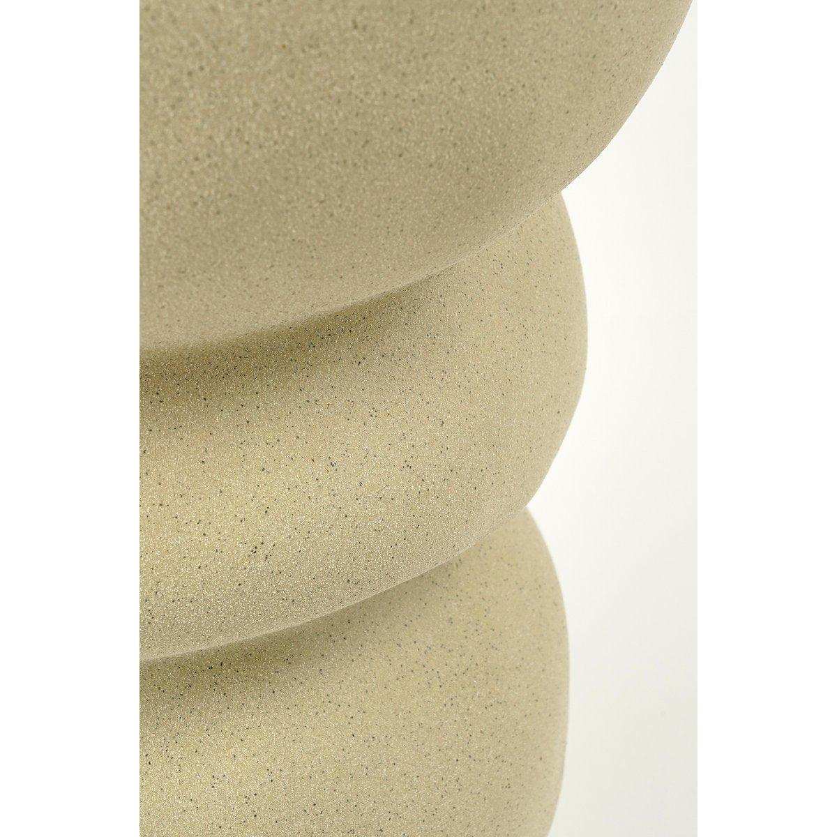 Screw Beistelltisch – L29 x B29 x H41 cm – Keramik – Beige - HomeDesign Knaus