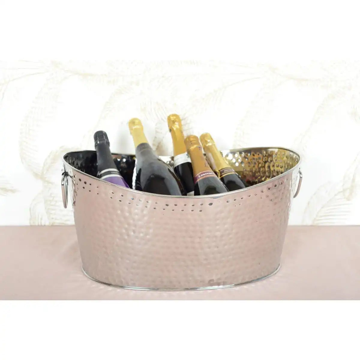 SEAU A CHAMPAGNER ARGENT MARTELE 49X35X23,5CM - HomeDesign Knaus