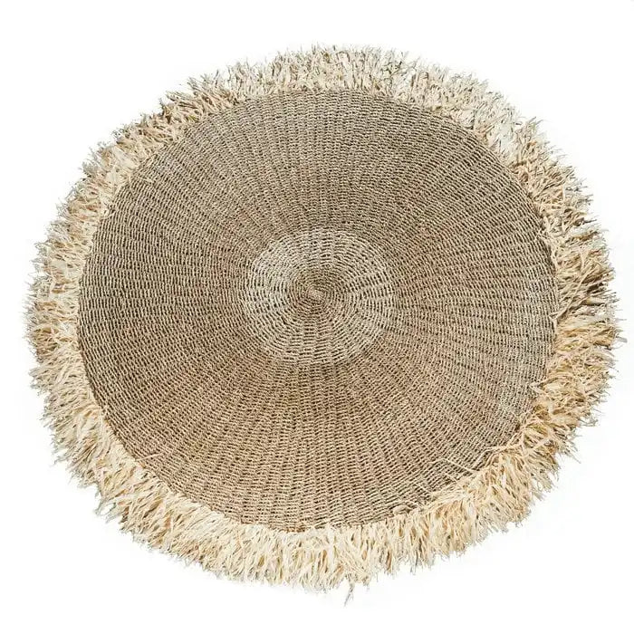 Seegras handgefertig Teppich Fransenteppich - HomeDesign Knaus