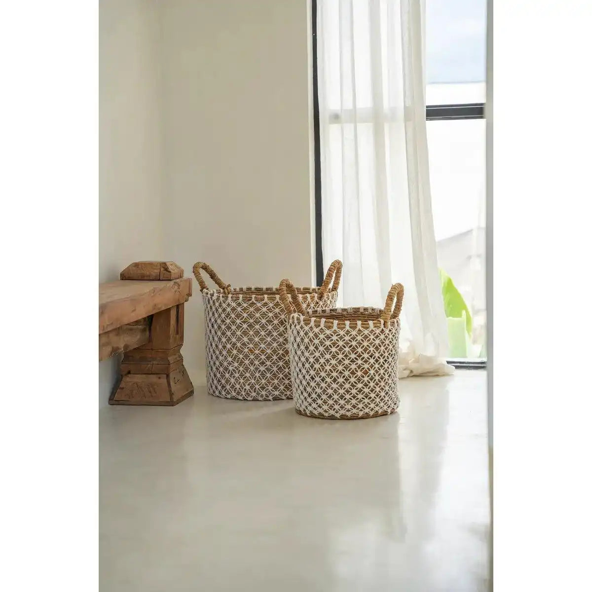 Seegras NaturMakramee Korb Aufbewahrungskorb - HomeDesign Knaus