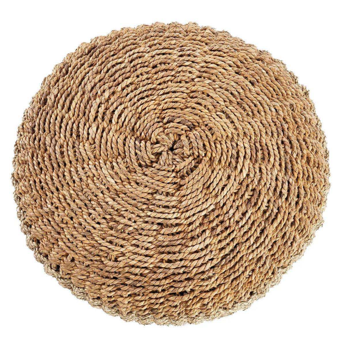 Seegrasfutter Makramee Hocker Sitzhocker handgefertigt - HomeDesign Knaus