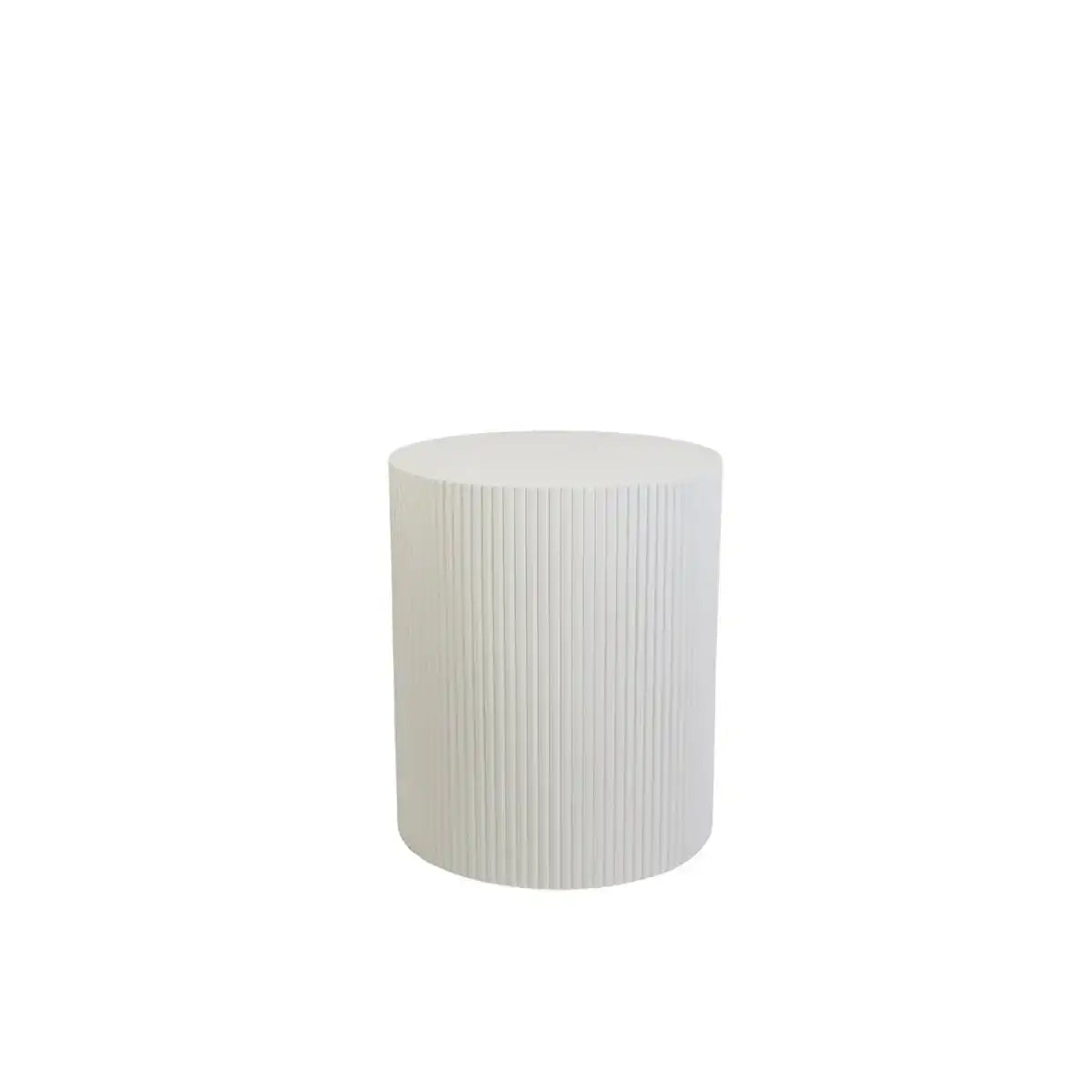 Seitentabelle - Zylinder - MDF - Weiß - 39 x 45 cm - HomeDesign Knaus