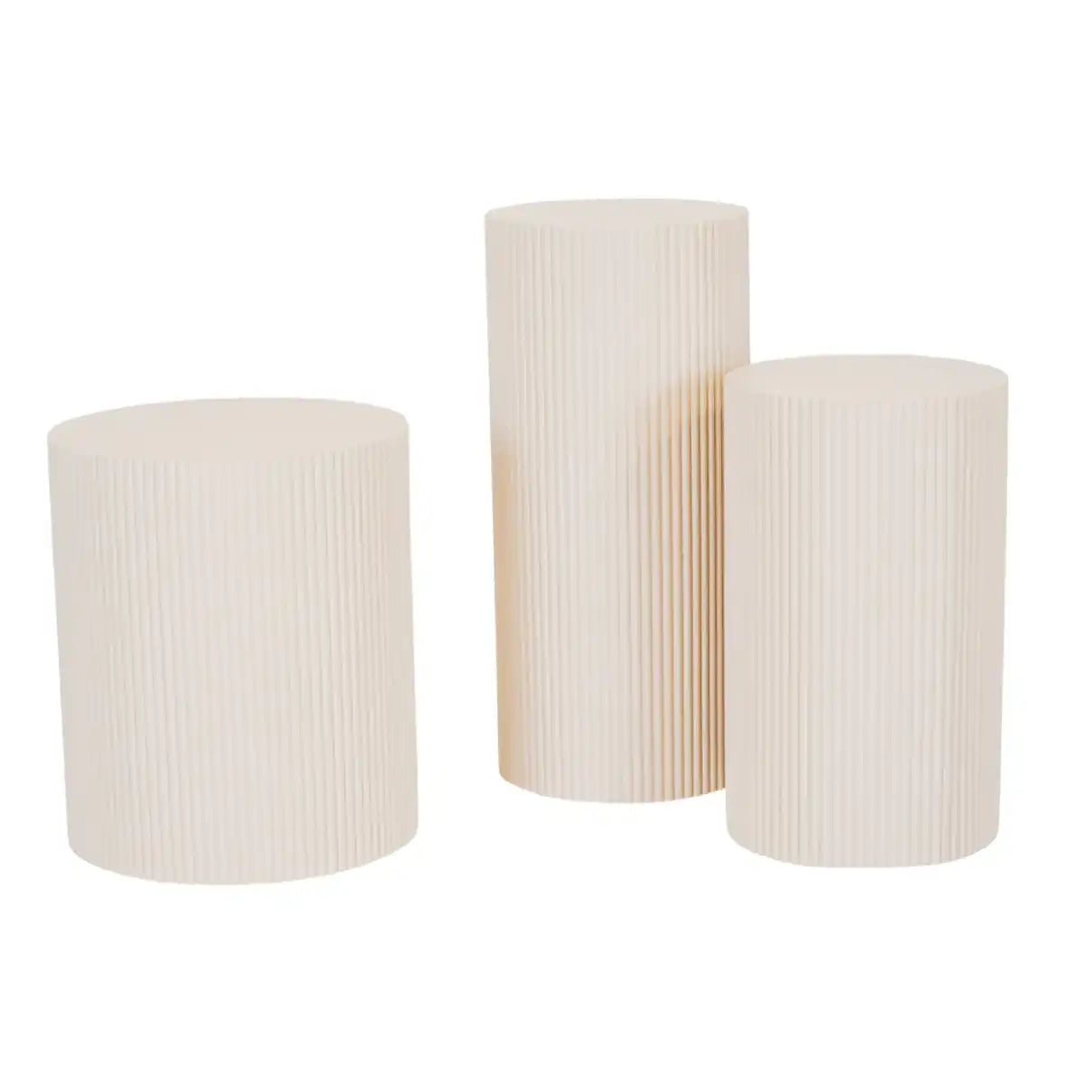Seitentisch / Säule Zylinder - MDF - Sand - 30x54 cm - HomeDesign Knaus