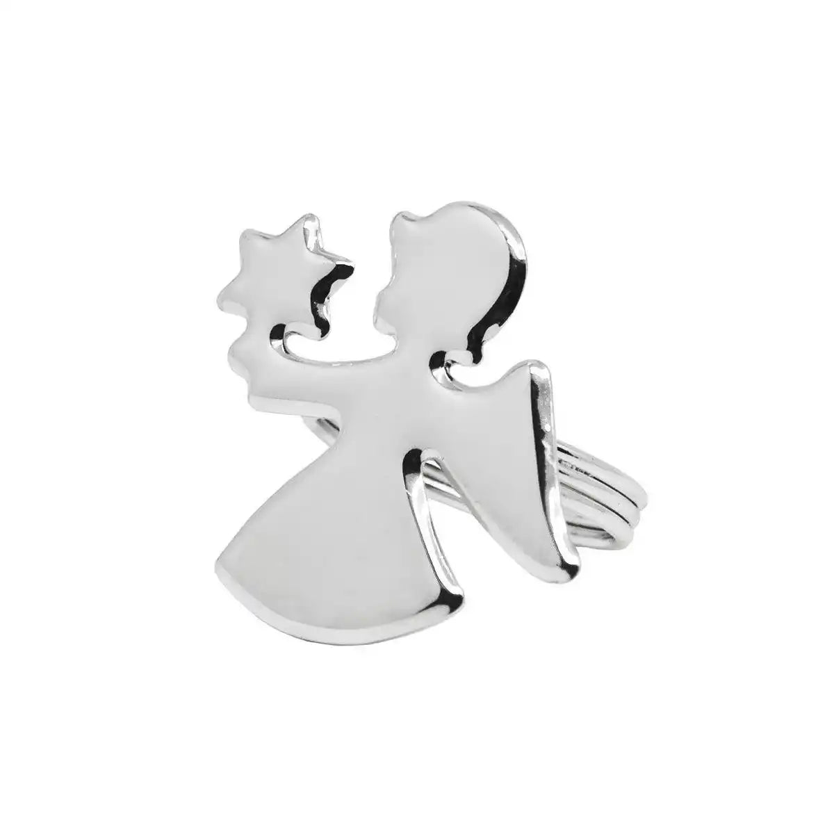 Serviettenringe Engel, 4er Satz, versilbert, anlaufgeschützt - HomeDesign Knaus