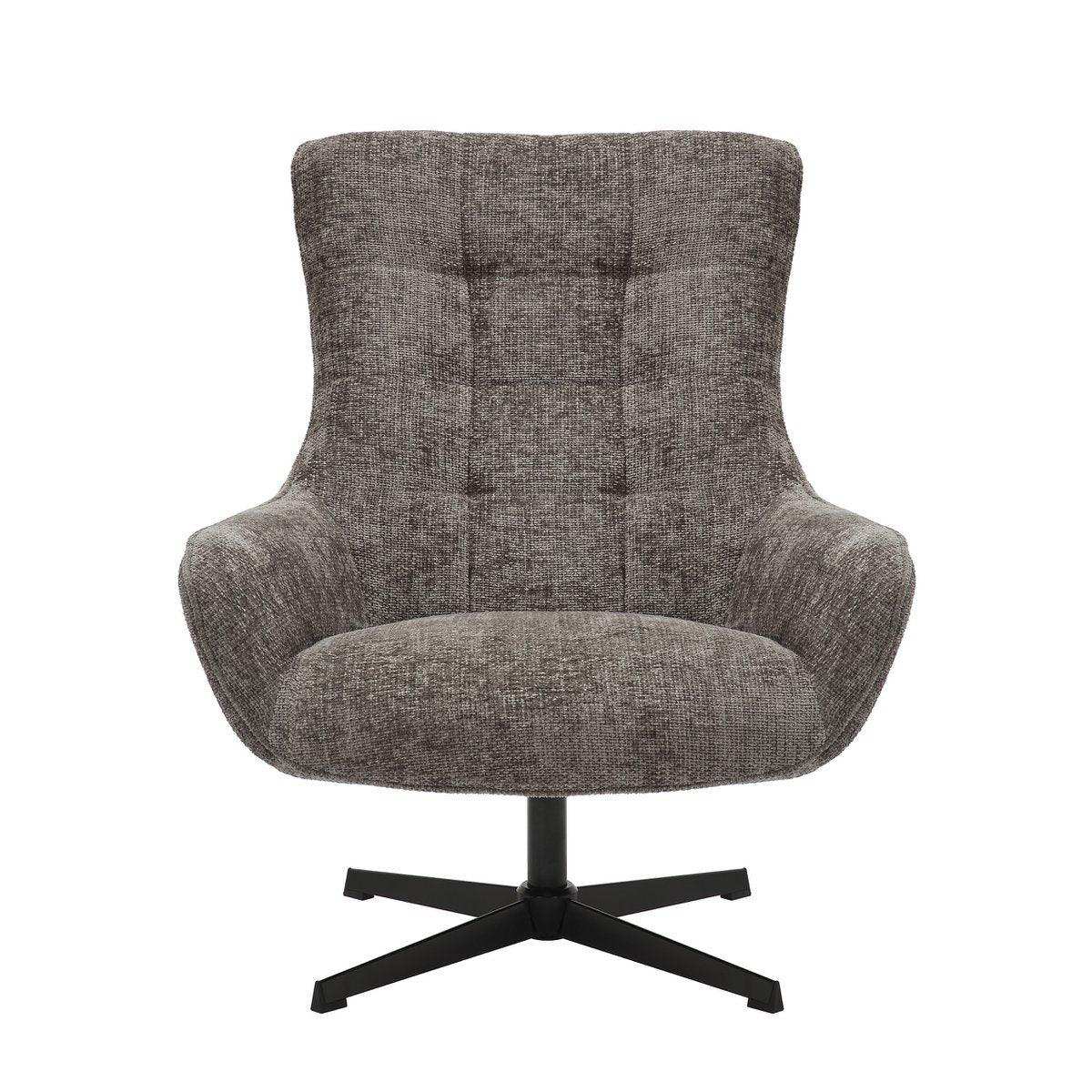 Sessel Chenillestoff Dunkelgrau - HomeDesign Knaus