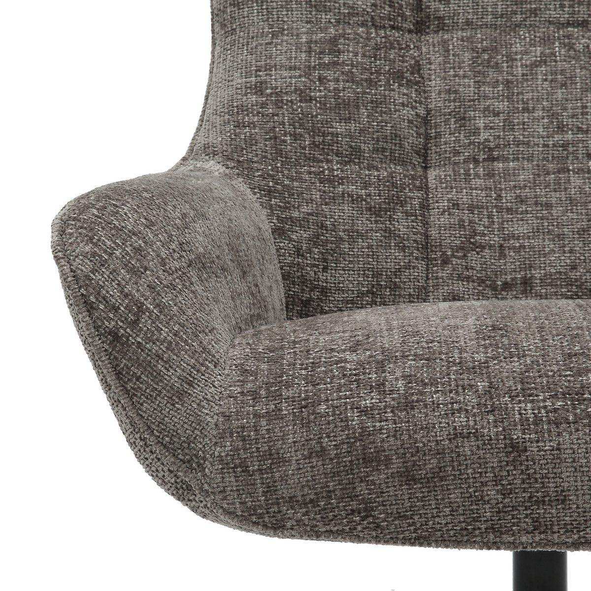 Sessel Chenillestoff Dunkelgrau - HomeDesign Knaus