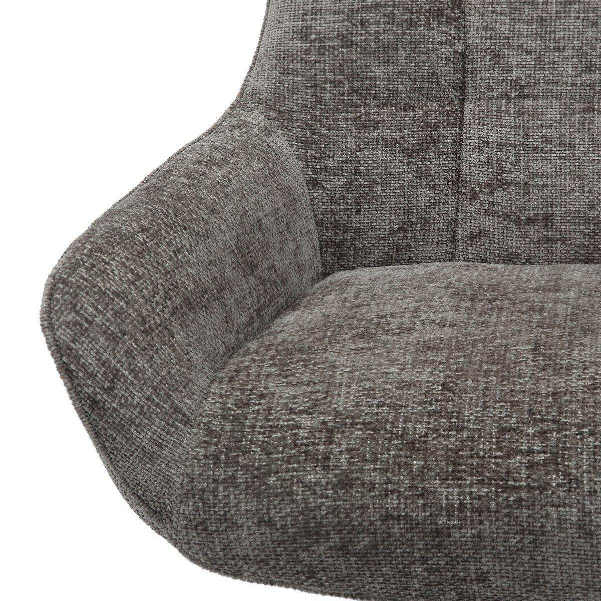 Sessel Chenillestoff Dunkelgrau - HomeDesign Knaus