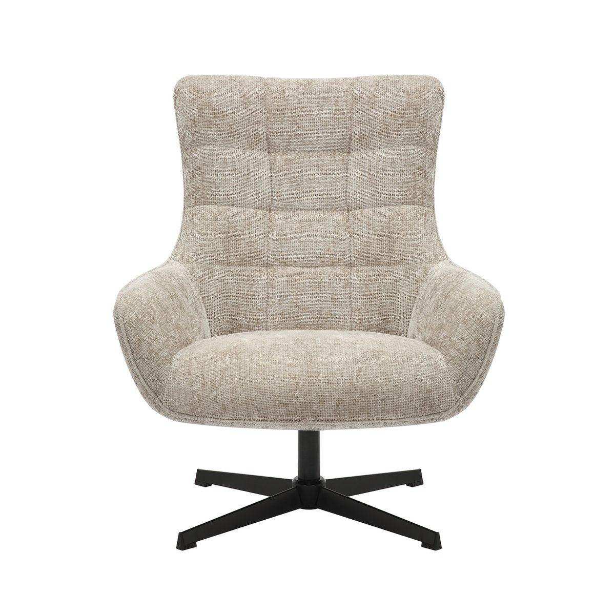 Sessel Chenillestoff Hellgrau - HomeDesign Knaus