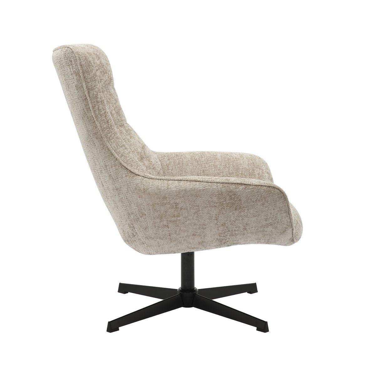 Sessel Chenillestoff Hellgrau - HomeDesign Knaus