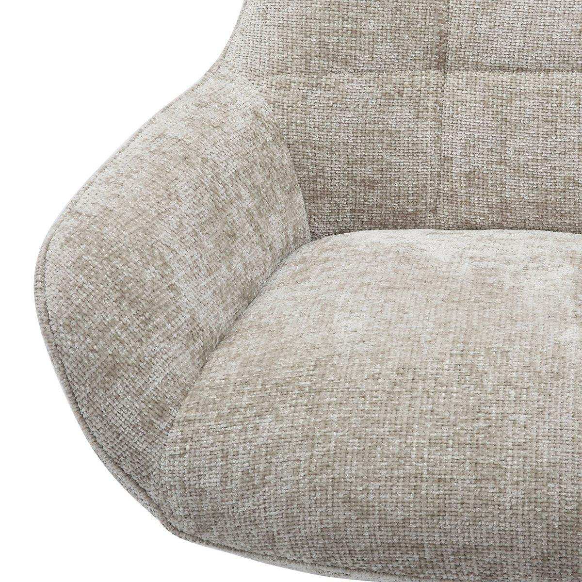Sessel Chenillestoff Hellgrau - HomeDesign Knaus
