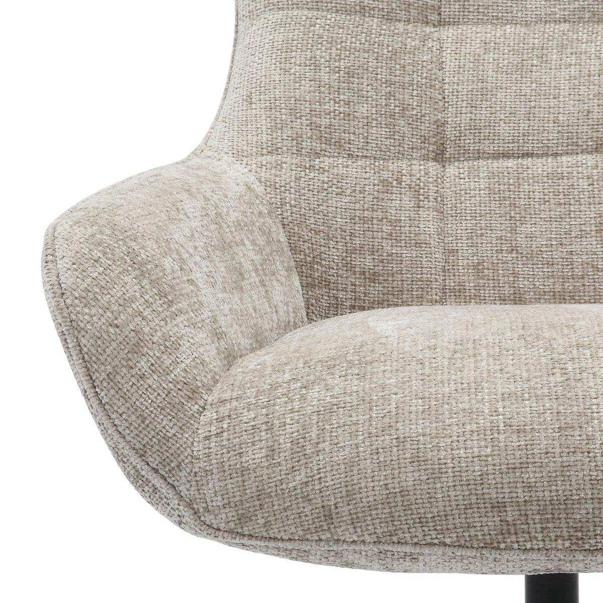 Sessel Chenillestoff Hellgrau - HomeDesign Knaus