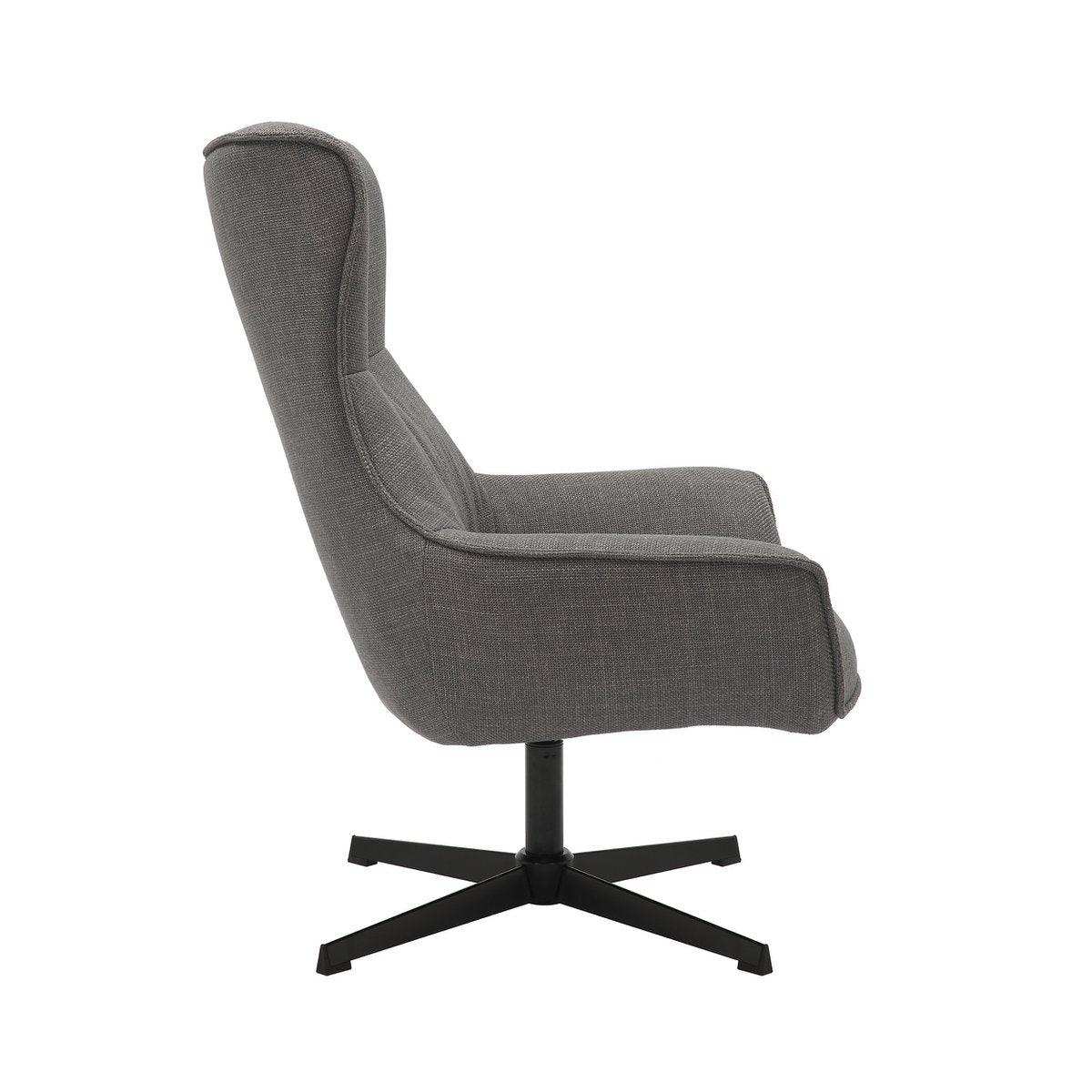 Sessel Strukturstoff Grau - HomeDesign Knaus