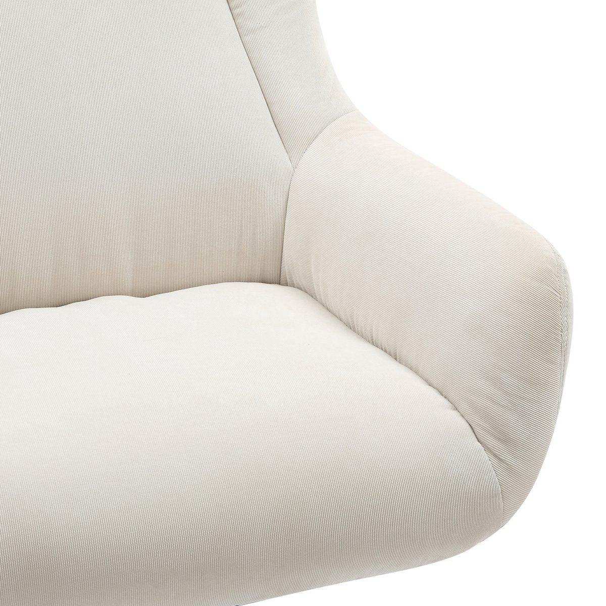 Sessel und Hocker Cordoptik Beige - HomeDesign Knaus