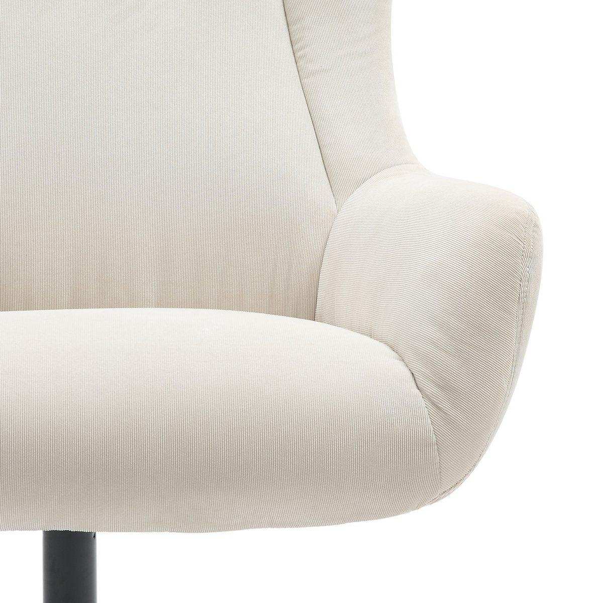 Sessel und Hocker Cordoptik Beige - HomeDesign Knaus