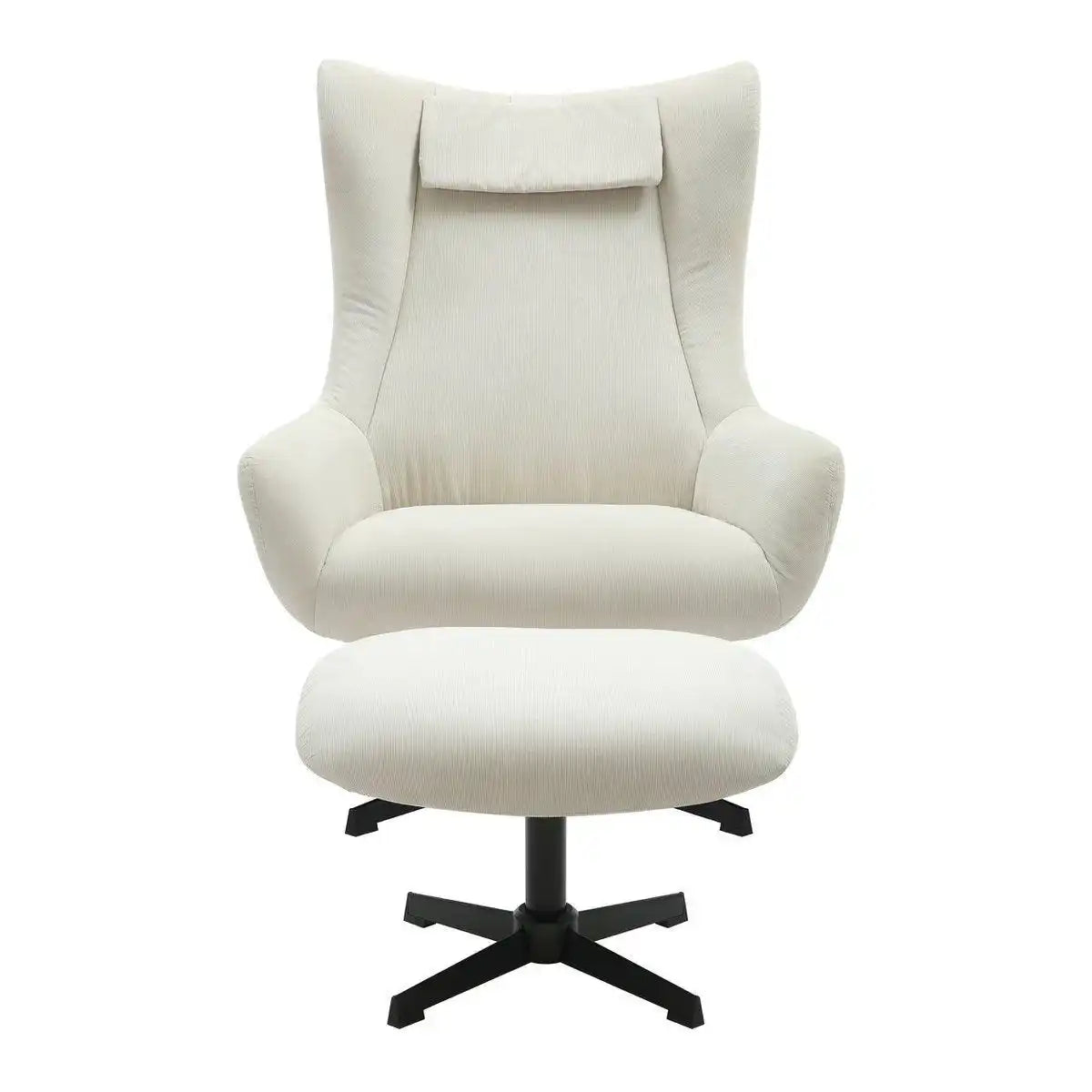 Sessel und Hocker Cordoptik Beige - HomeDesign Knaus
