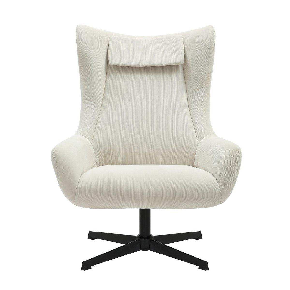 Sessel und Hocker Cordoptik Beige - HomeDesign Knaus