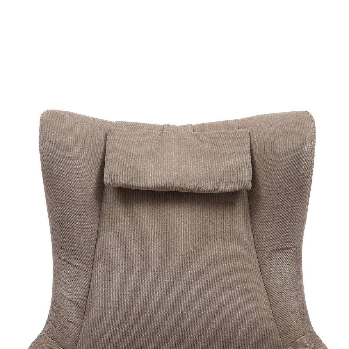 Sessel und Hocker Cordoptik Braun - HomeDesign Knaus