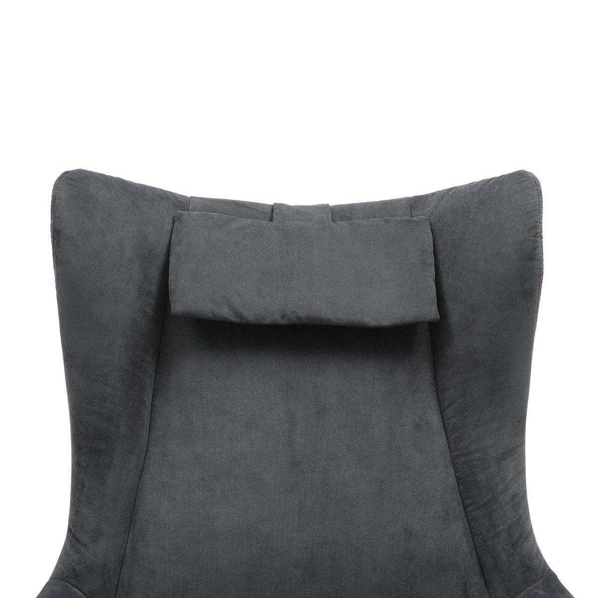 Sessel und Hocker Cordoptik Grau - HomeDesign Knaus
