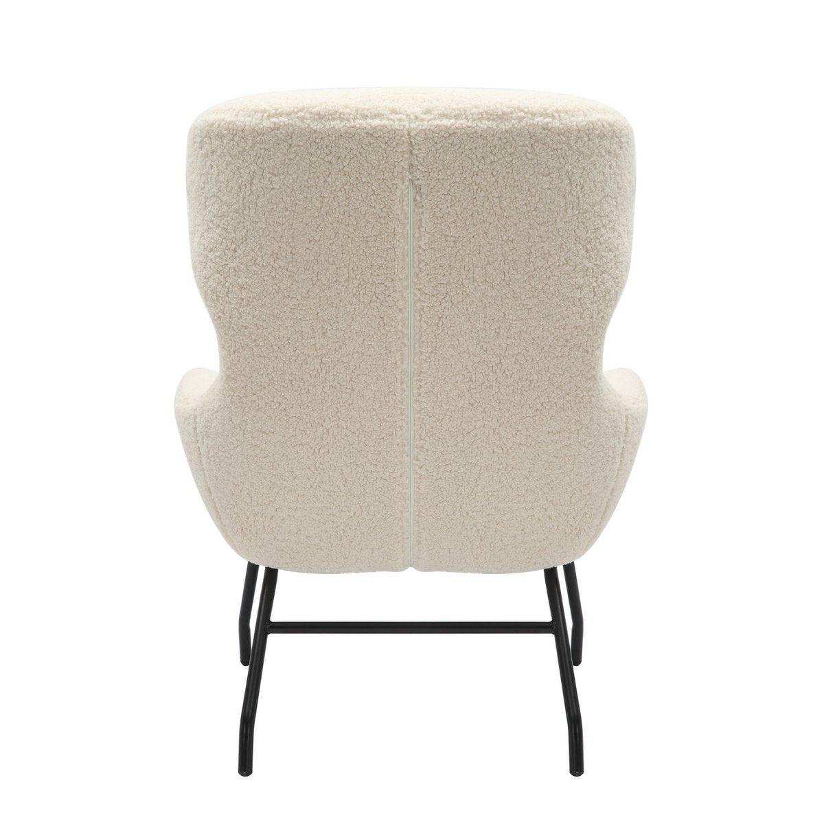 Sessel und Hocker Set Teddyfell Beige - HomeDesign Knaus