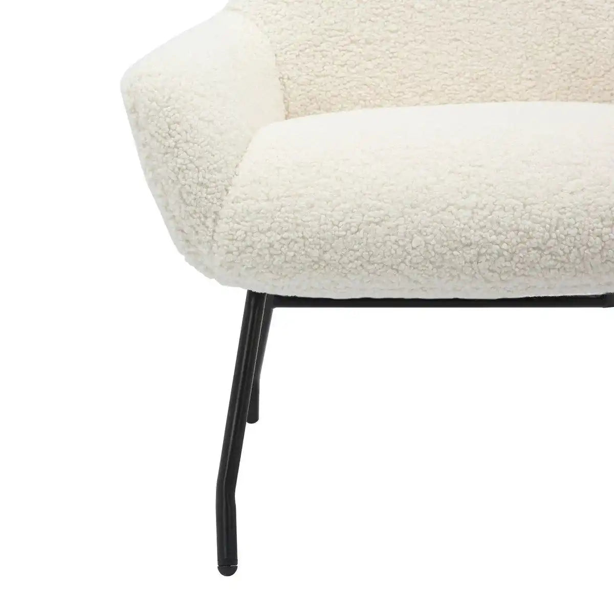 Sessel und Hocker Set Teddyfell Beige - HomeDesign Knaus