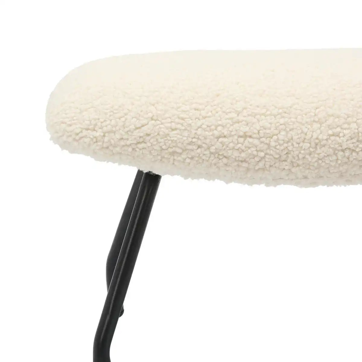 Sessel und Hocker Set Teddyfell Beige - HomeDesign Knaus