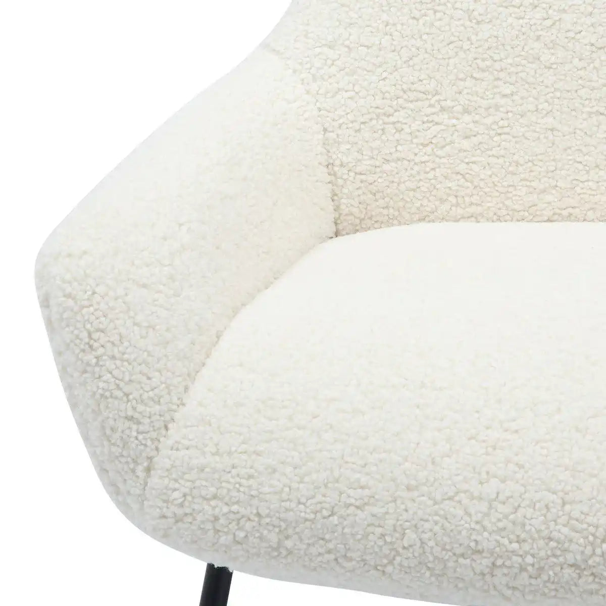 Sessel und Hocker Set Teddyfell Beige - HomeDesign Knaus
