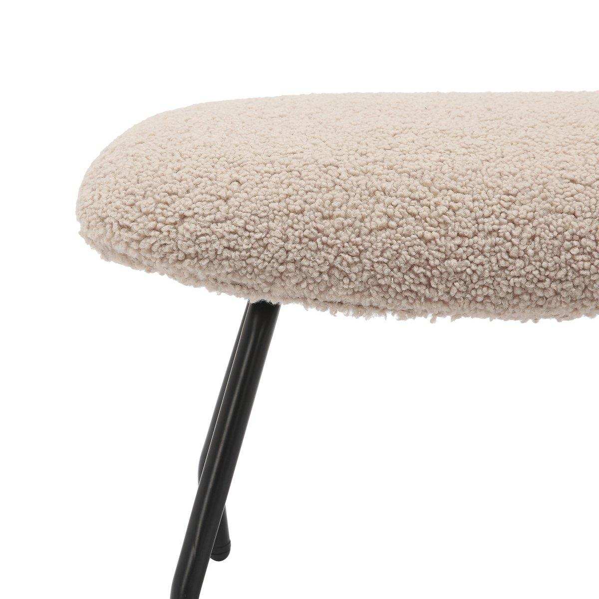 Sessel und Hocker Set Teddyfell Taupe - HomeDesign Knaus