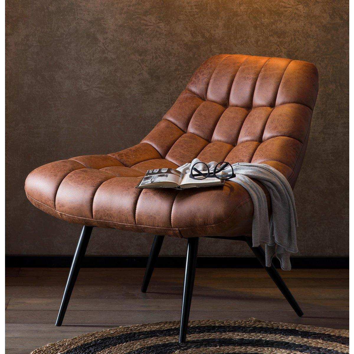 Sessel XXL Kunstleder Hellbraun