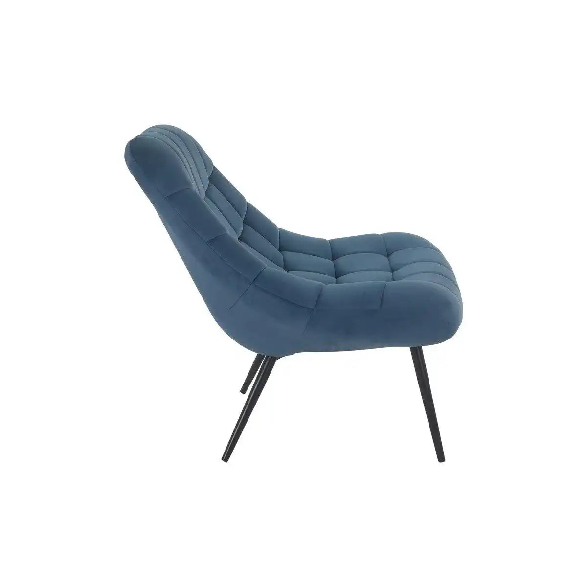 Sessel XXL Samt blau Metall schwarz - HomeDesign Knaus