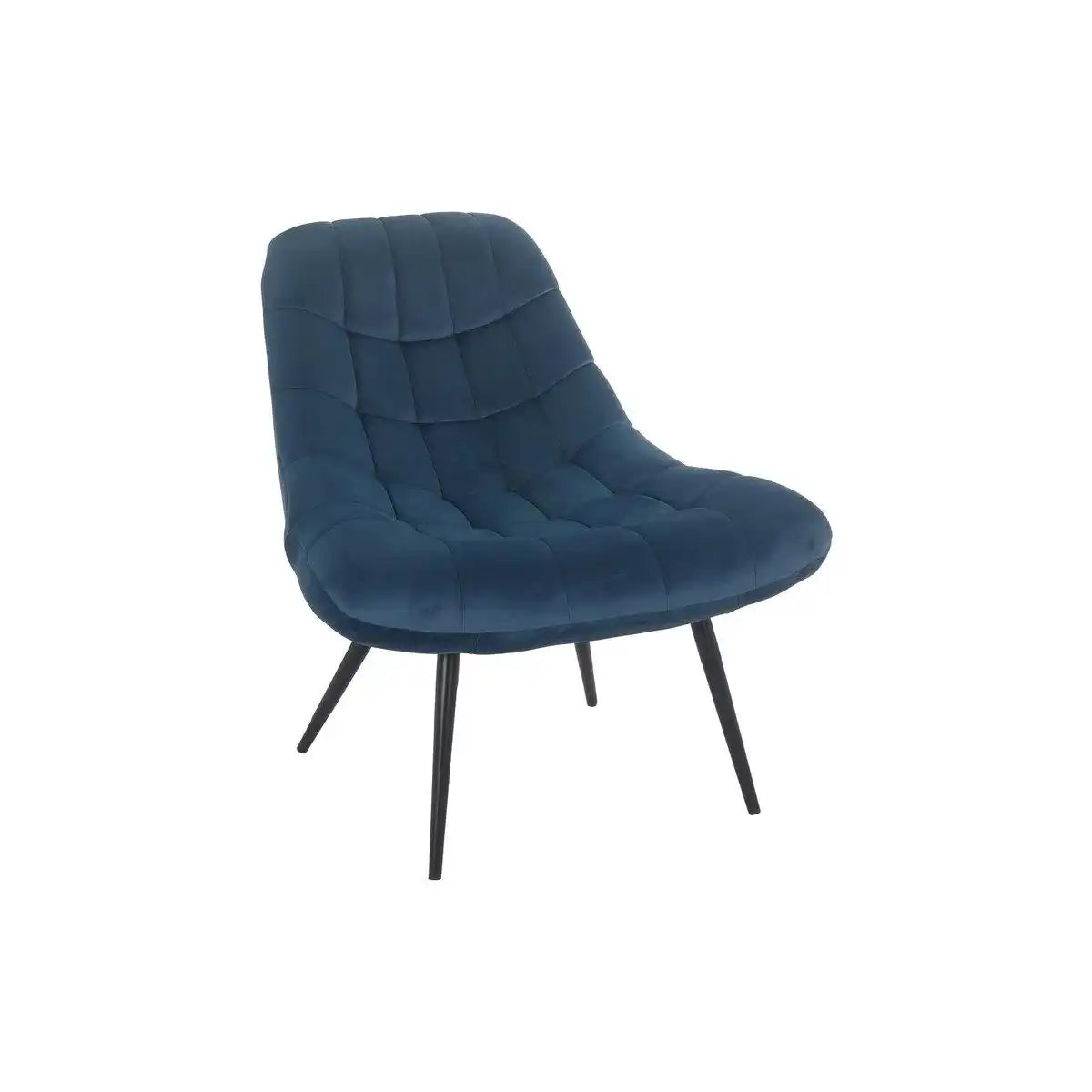 Sessel XXL Samt blau Metall schwarz - HomeDesign Knaus