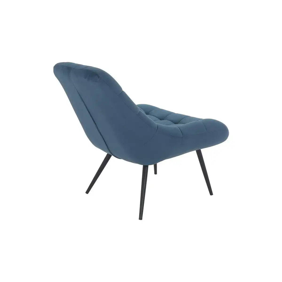 Sessel XXL Samt blau Metall schwarz - HomeDesign Knaus
