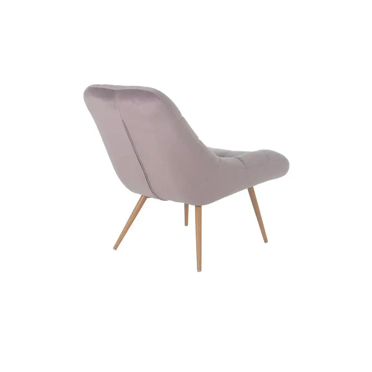 Sessel XXL Samt rosa Metall Holzoptik - HomeDesign Knaus