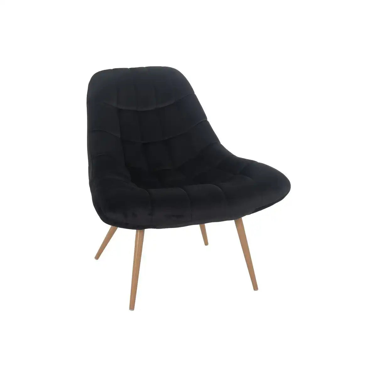 Sessel XXL Samt schwarz Metall Holzoptik - HomeDesign Knaus