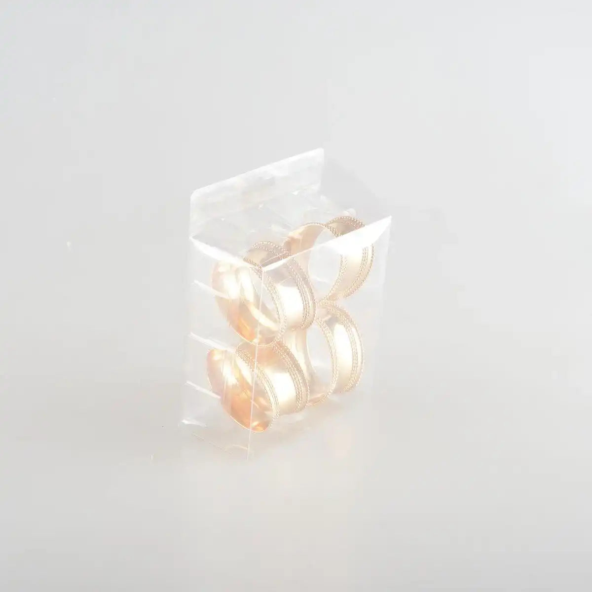 SET AUS 4 GOLDENEN SERVIETTENRINGEN MIT STRASS - HomeDesign Knaus