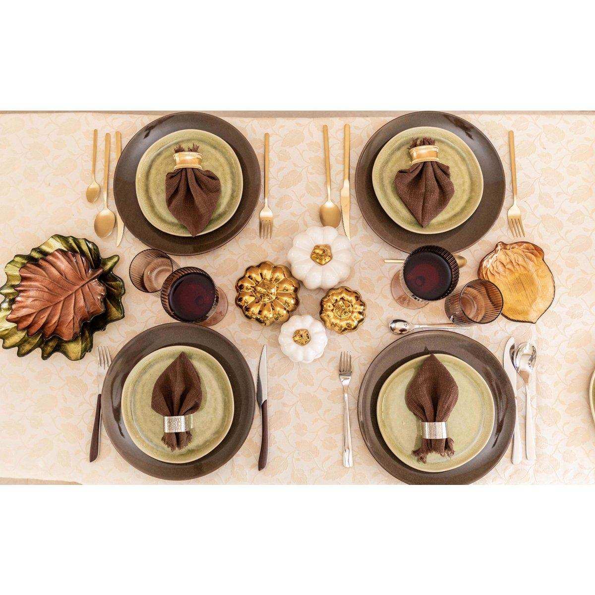 SET AUS 4 GOLDENEN SERVIETTENRINGEN MIT STRASS - HomeDesign Knaus