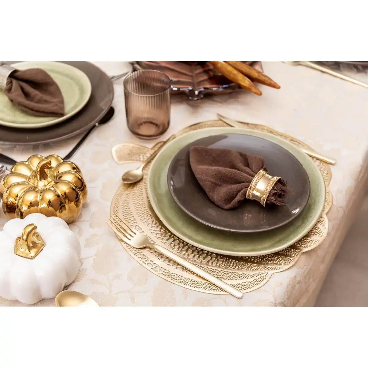 SET AUS 4 GOLDENEN SERVIETTENRINGEN MIT STRASS - HomeDesign Knaus