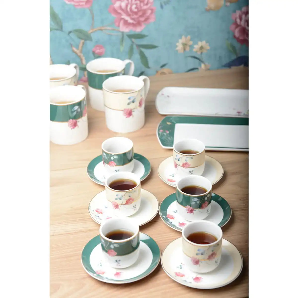 Set von 6 Tassen im Blumencafé - HomeDesign Knaus