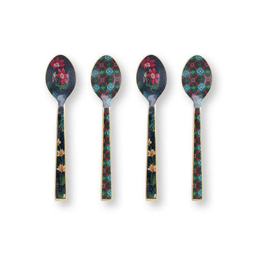 Set/4 Löffel, emailliert, Berry Blues, 14,5 cm - HomeDesign Knaus