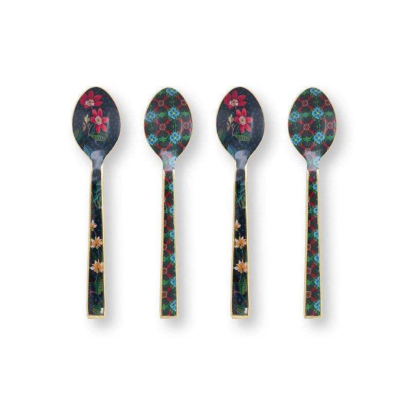 Set/4 Löffel, emailliert, Berry Blues, 14,5 cm - HomeDesign Knaus