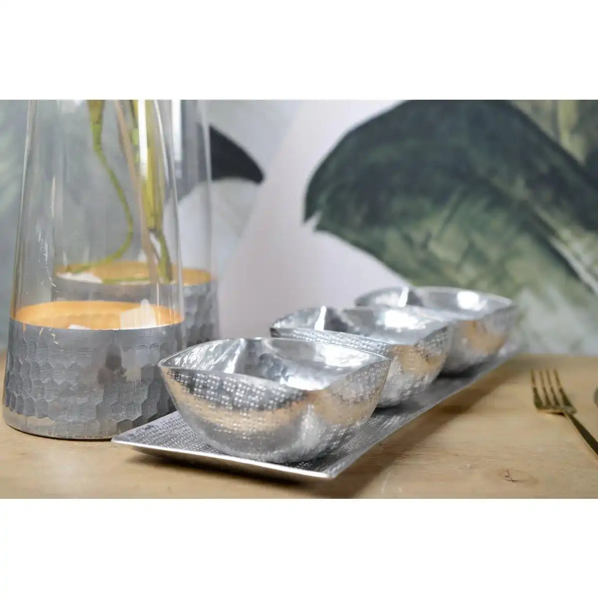 Setzen Sie 3 Tassen auf Aluminiumplatte - HomeDesign Knaus