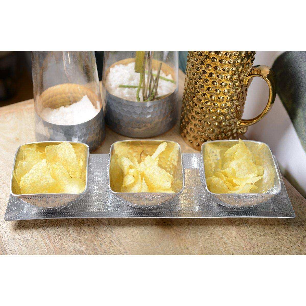 Setzen Sie 3 Tassen auf Aluminiumplatte - HomeDesign Knaus