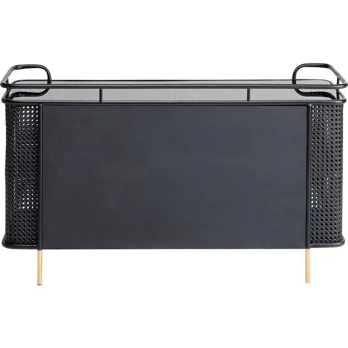 Sideboard Fence lackierten Stahl Gestell Gold 120x70cm - HomeDesign Knaus