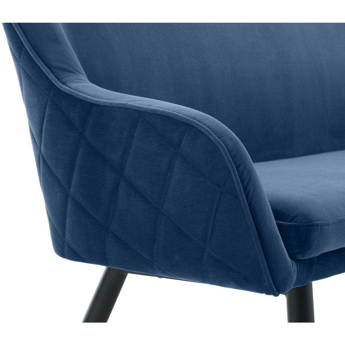 Sitzbank 160 cm Samt Blau - HomeDesign Knaus