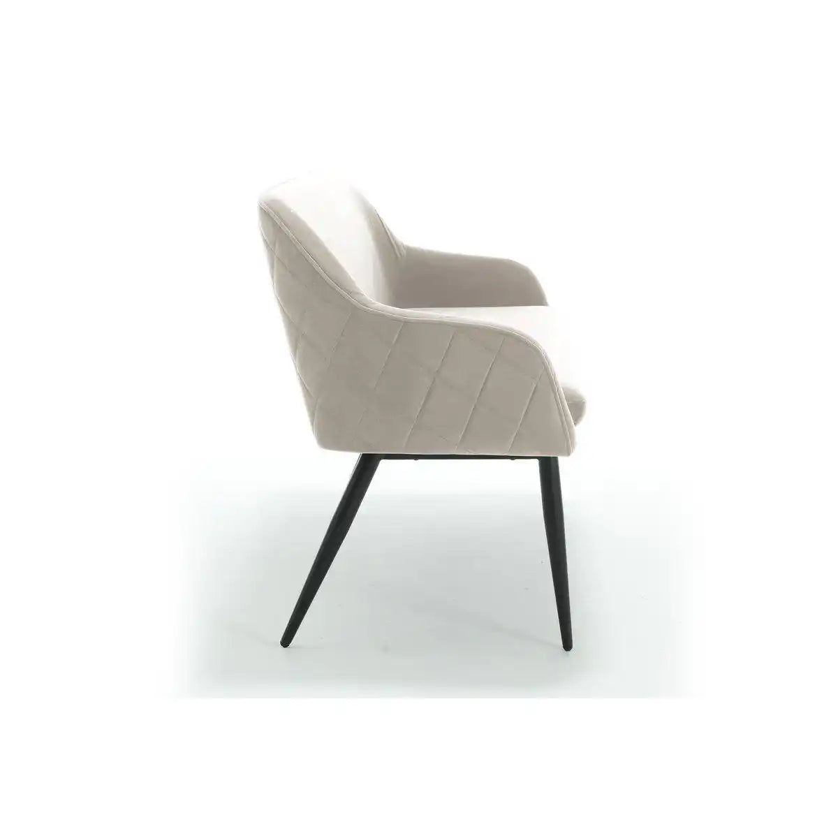 Sitzbank 160 cm Samt Creme - HomeDesign Knaus