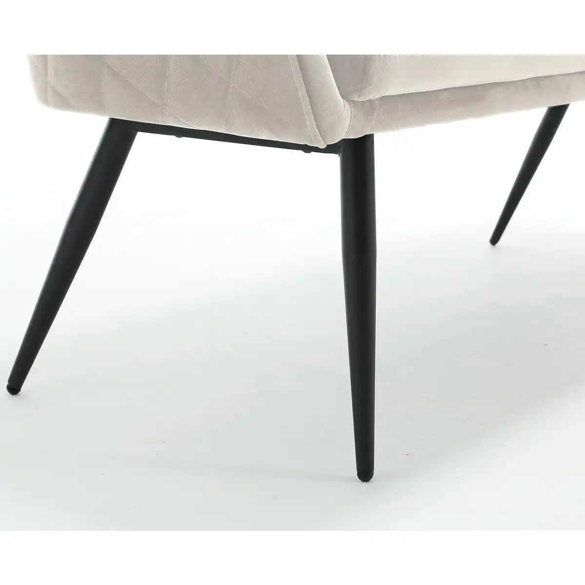 Sitzbank 160 cm Samt Creme - HomeDesign Knaus