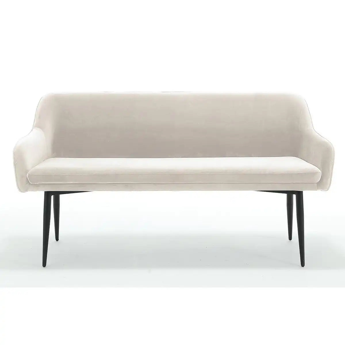Sitzbank 160 cm Samt Creme - HomeDesign Knaus