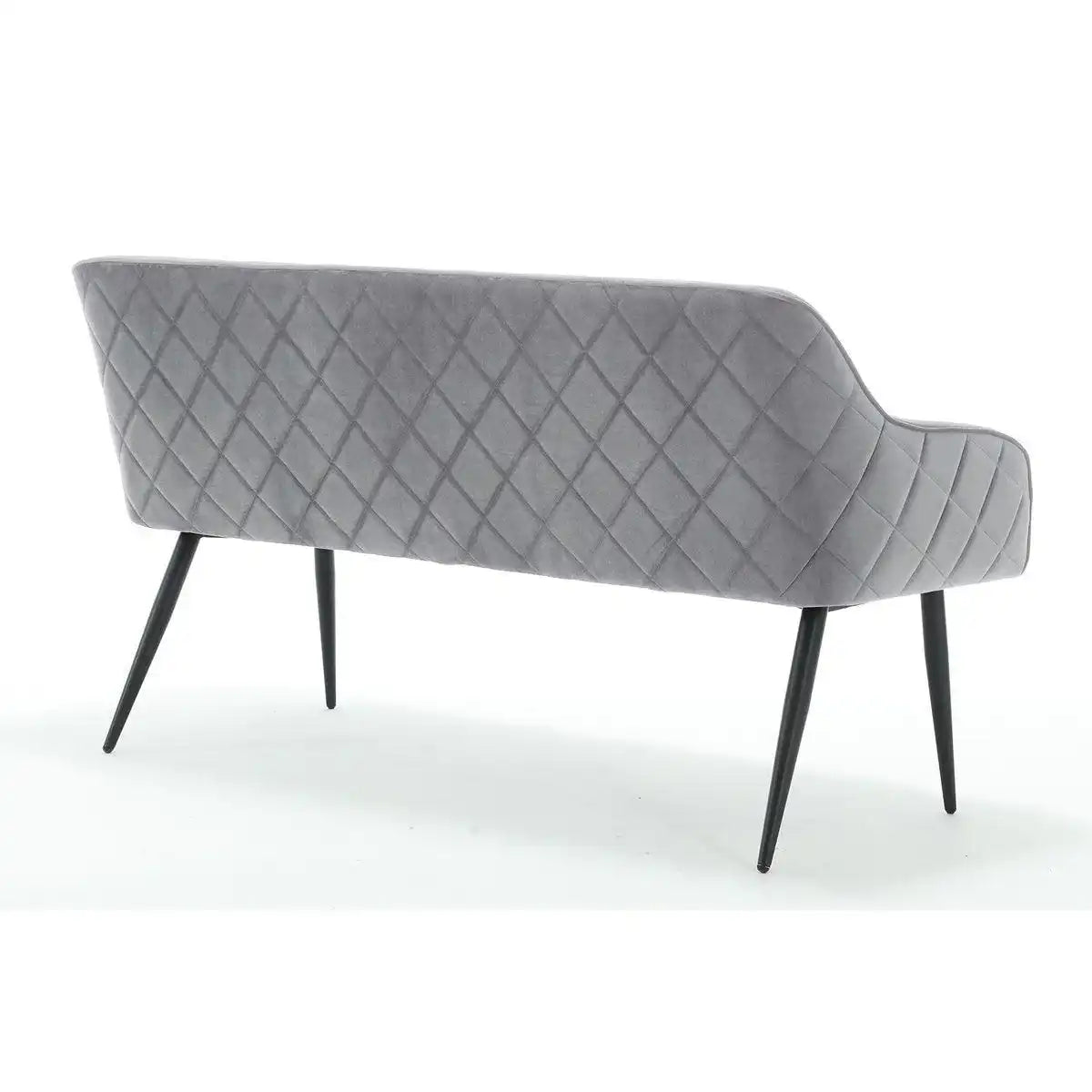Sitzbank 160 cm Samt Grau - HomeDesign Knaus