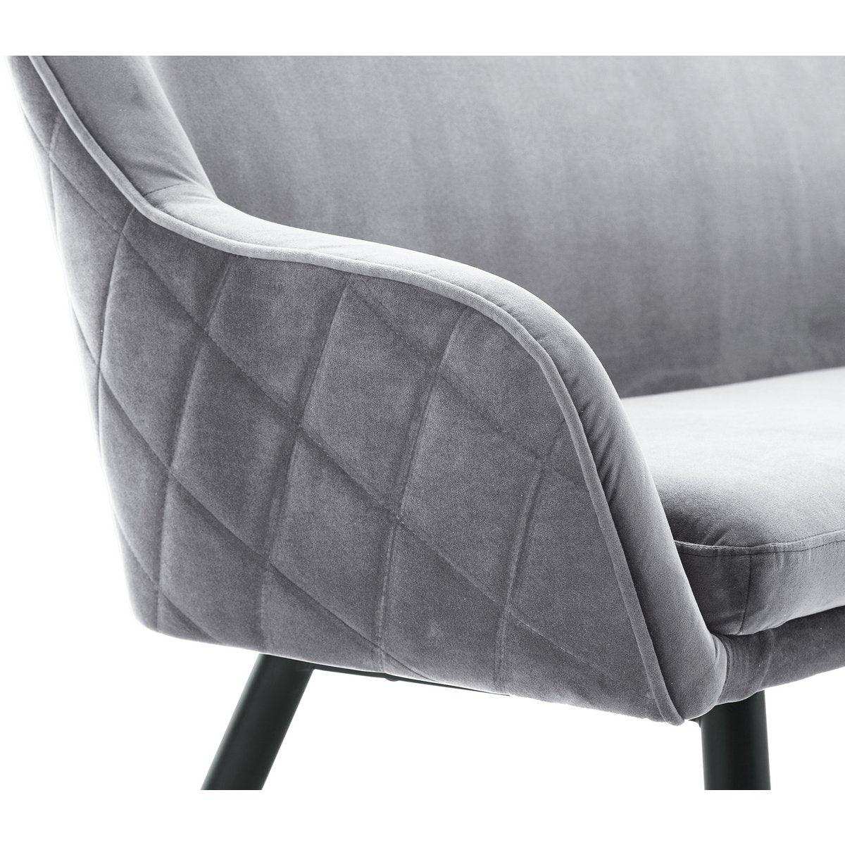 Sitzbank 160 cm Samt Grau - HomeDesign Knaus