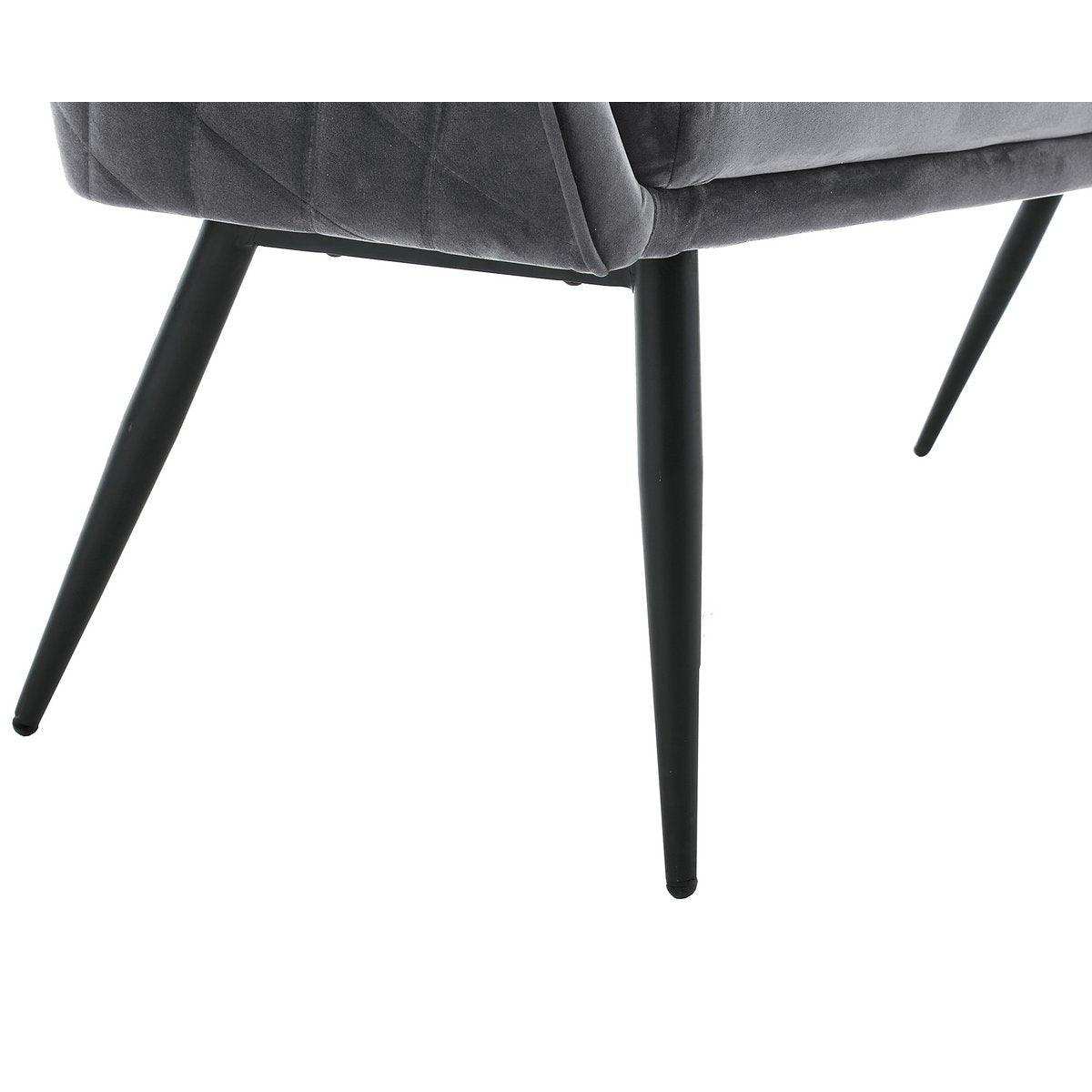 Sitzbank 160 cm Samt Grau - HomeDesign Knaus